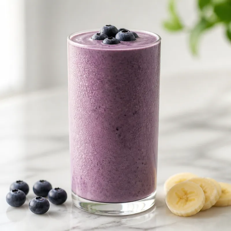 Banana Smoothie with Blueberries