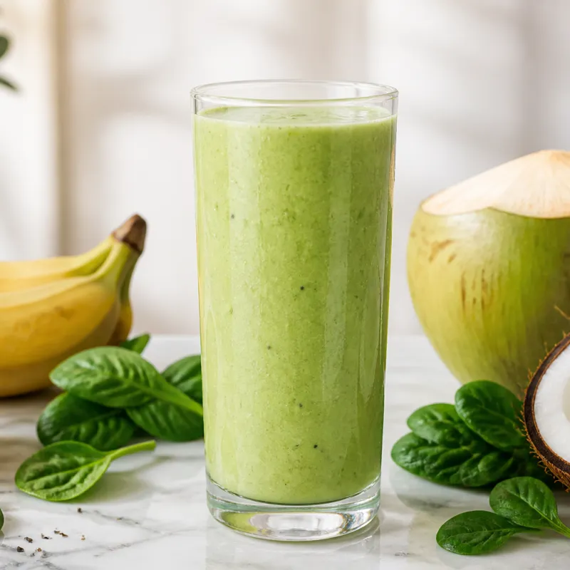 Banana Coconut Smoothie with Spinach