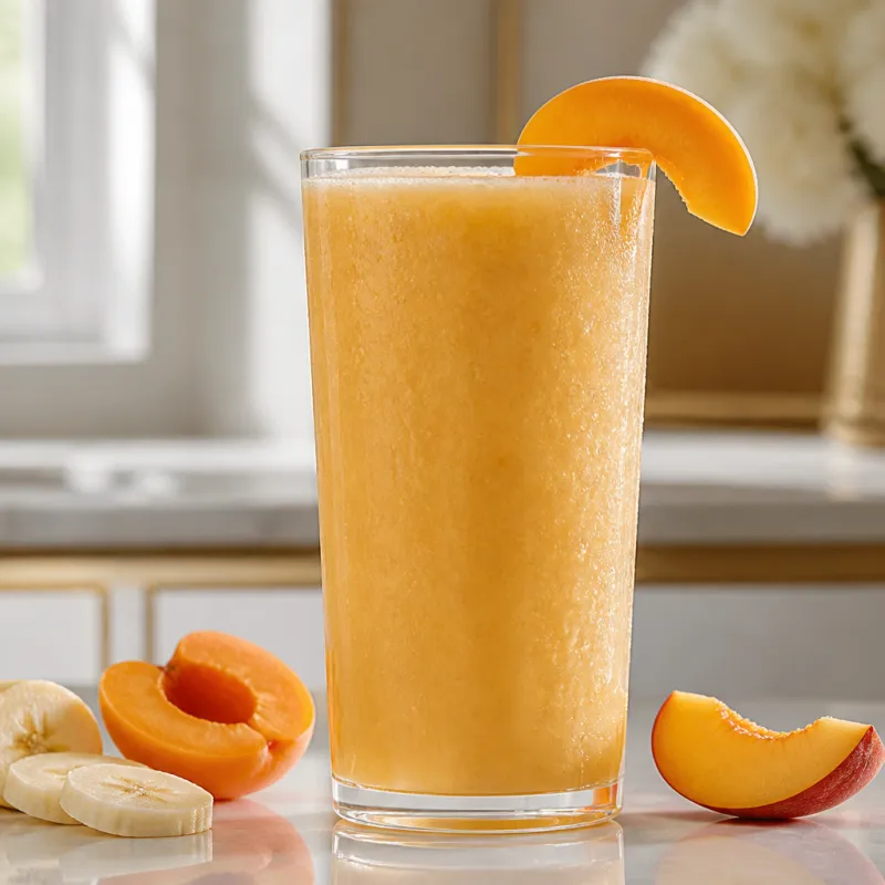 Banana Smoothie with Fresh Apricots