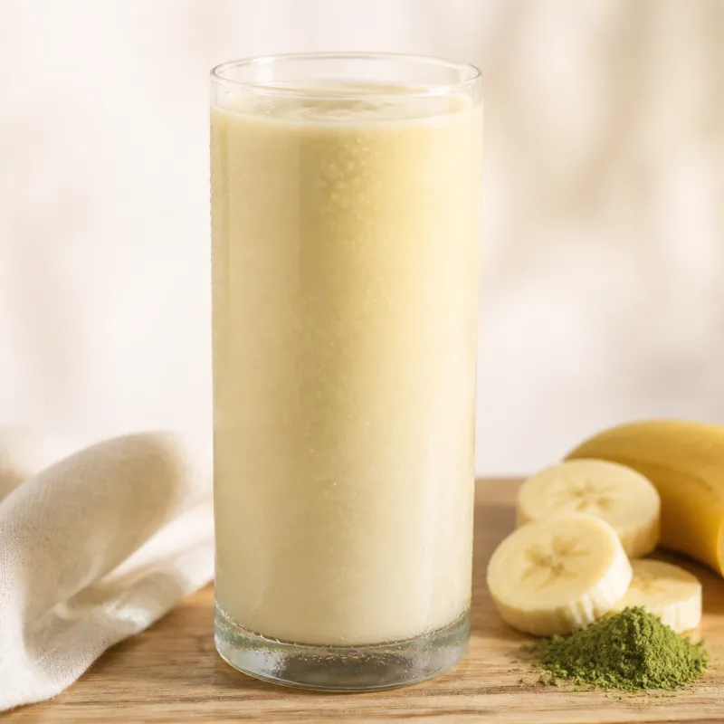 Smoothie de plátano con té verde