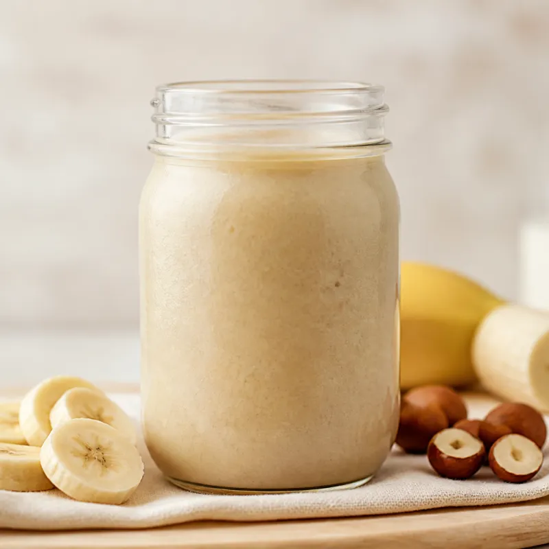 Smoothie de plátano con avellanas