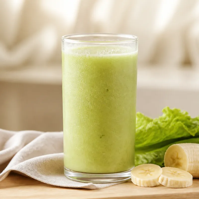 Smoothie de plátano con lechuga