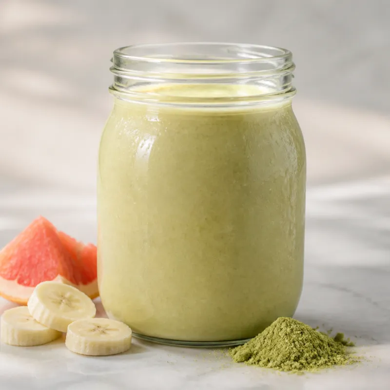Smoothie de plátano con matcha