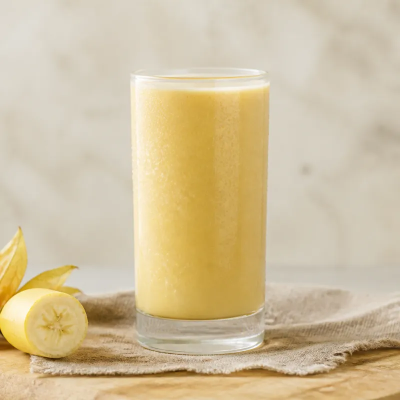 Smoothie de plátano y physalis