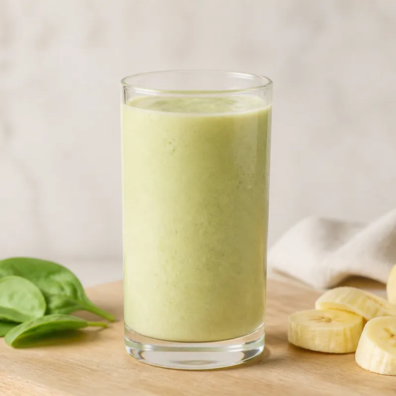 Smoothie de plátano con bebida de arroz y miel
