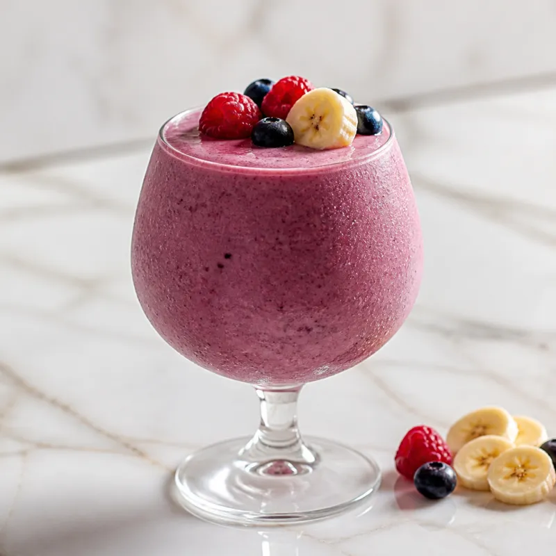 Berry Banana Smoothie with Yogurt