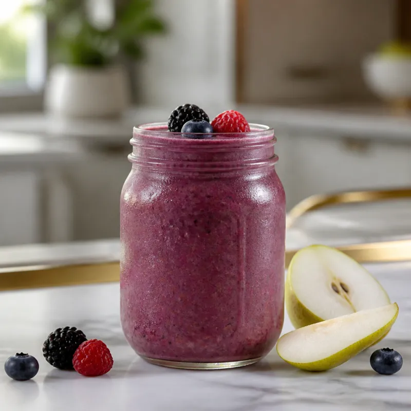 Smoothie de frutos rojos con yogur de altramuz