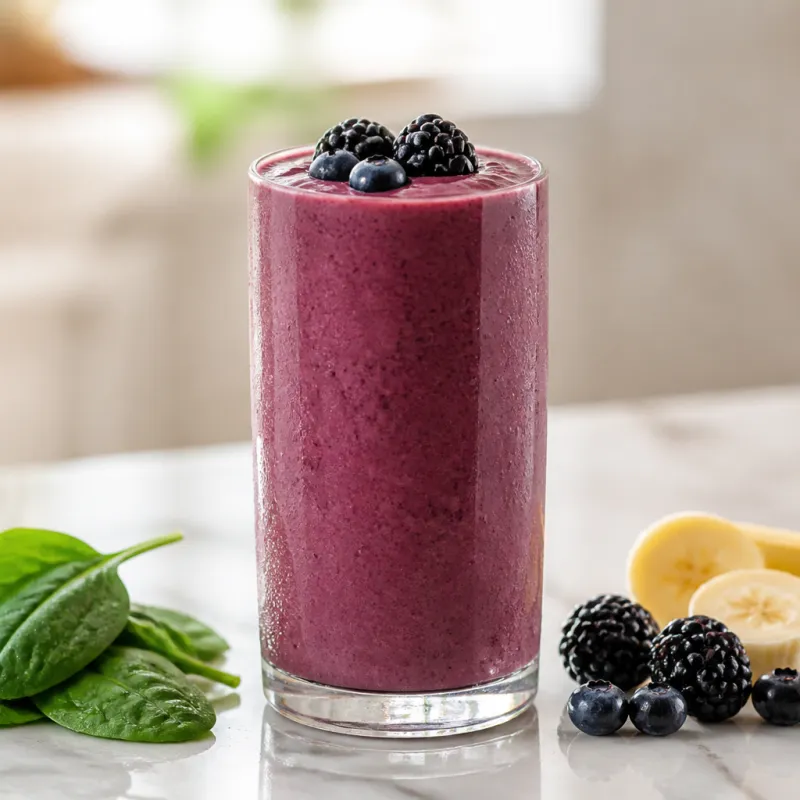 Berry Spinach Smoothie with Banana