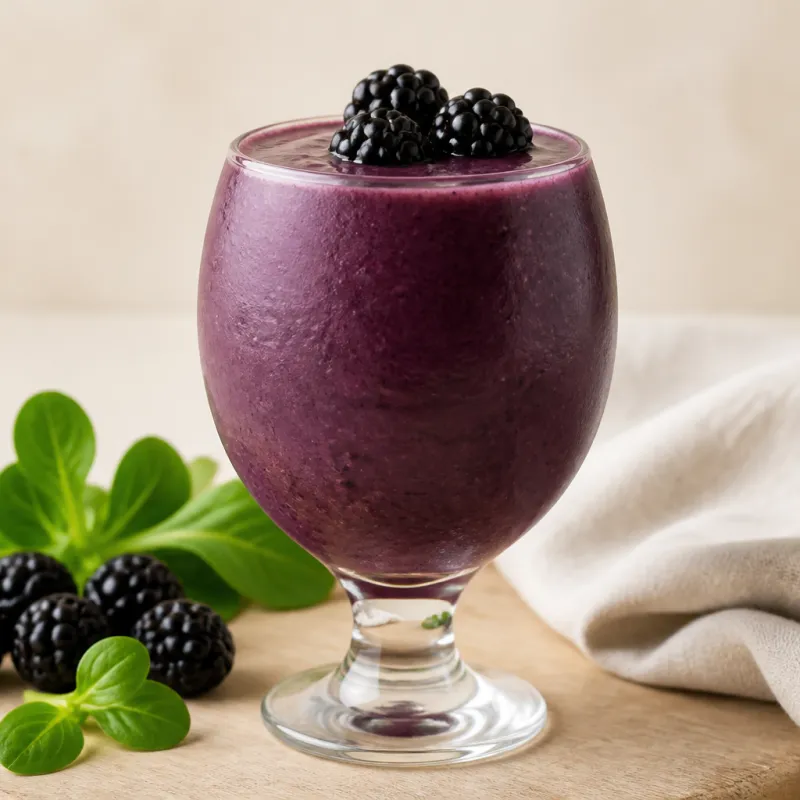 Blackberry Lamb's Lettuce Smoothie