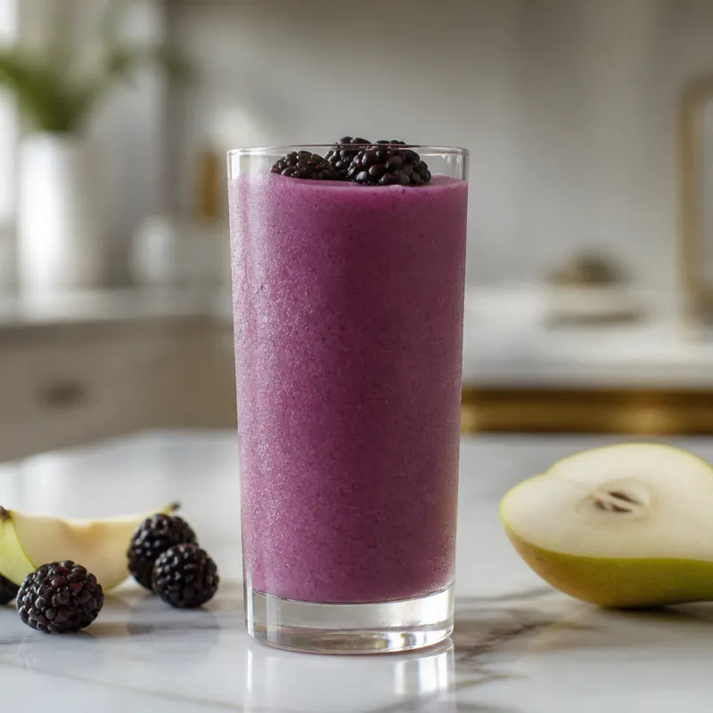 Smoothie de moras y pera