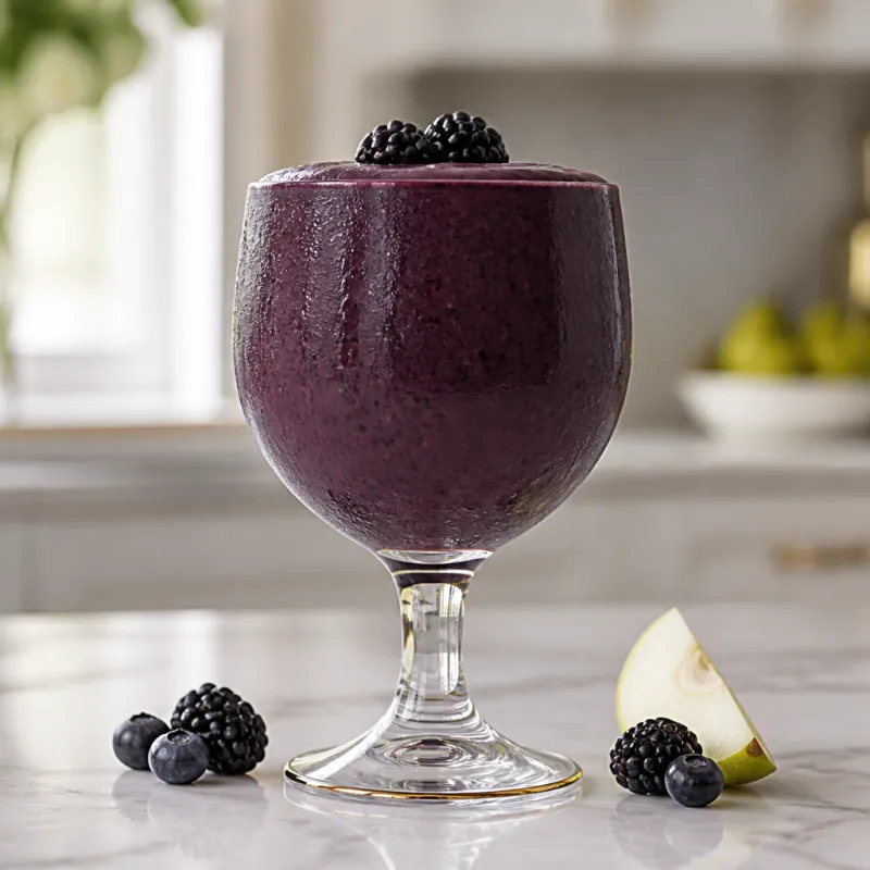 Smoothie de moras con manzanilla