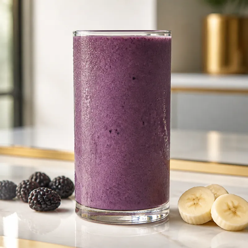 Brombeer-Smoothie mit Joghurt und Matcha
