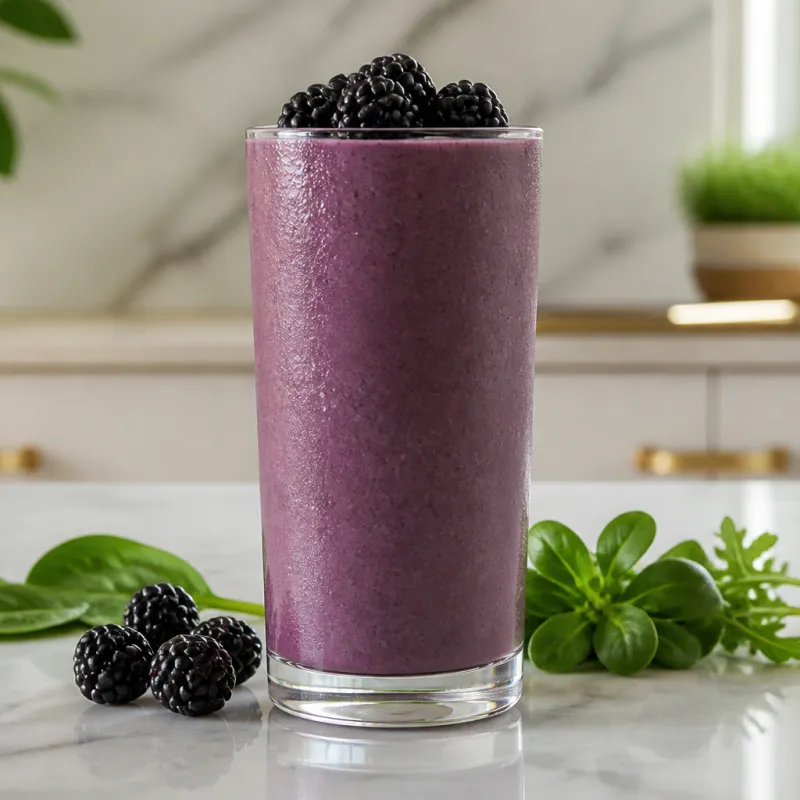 Blackberry Spinach Smoothie with Coconut Milk