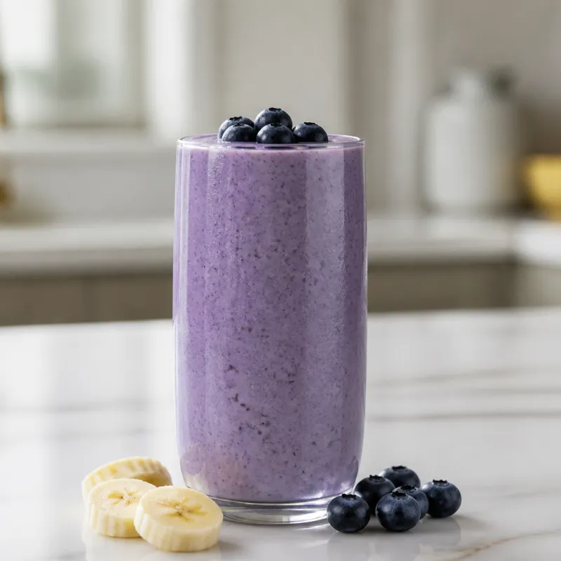 Blueberry Banana Smoothie with Yogurt