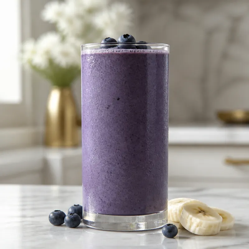 Smoothie de arándanos con manzanilla