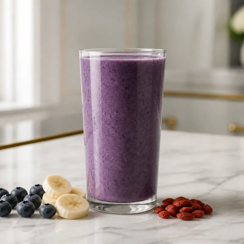 Blueberry Smoothie with Goji Berries