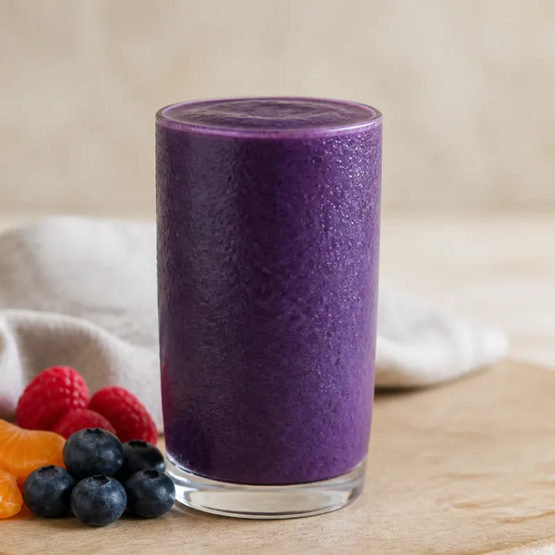 Smoothie de arándanos y mandarina