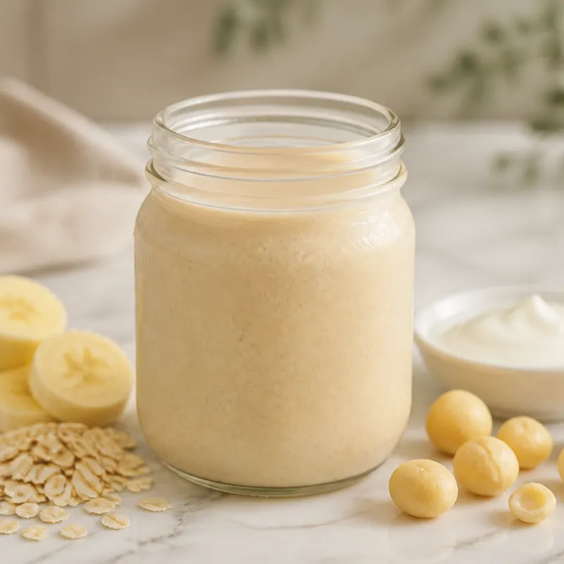 Smoothie de desayuno con nueces de macadamia