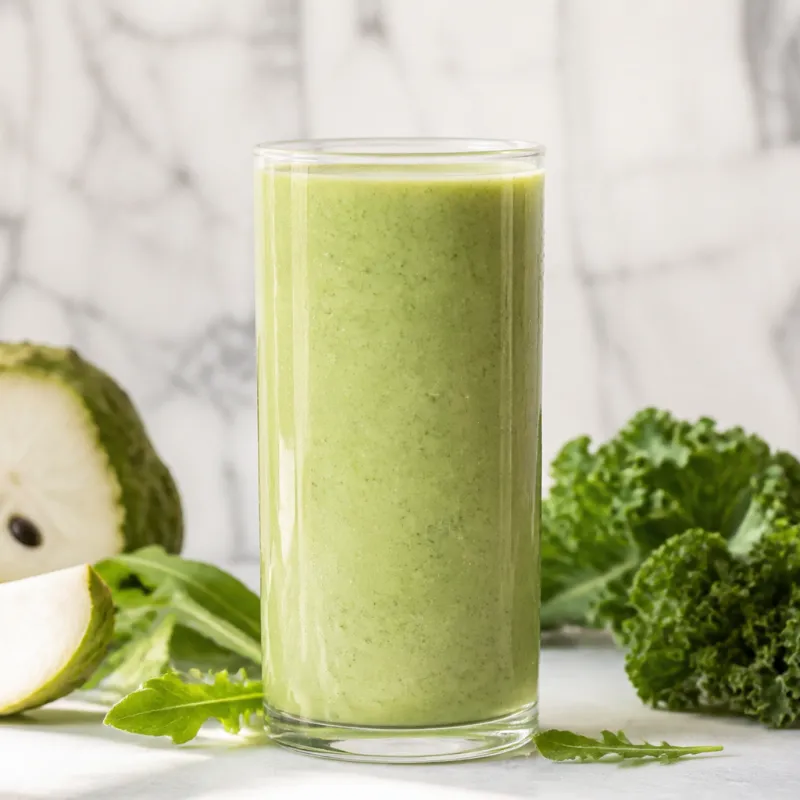 Cherimoya Smoothie with Kale