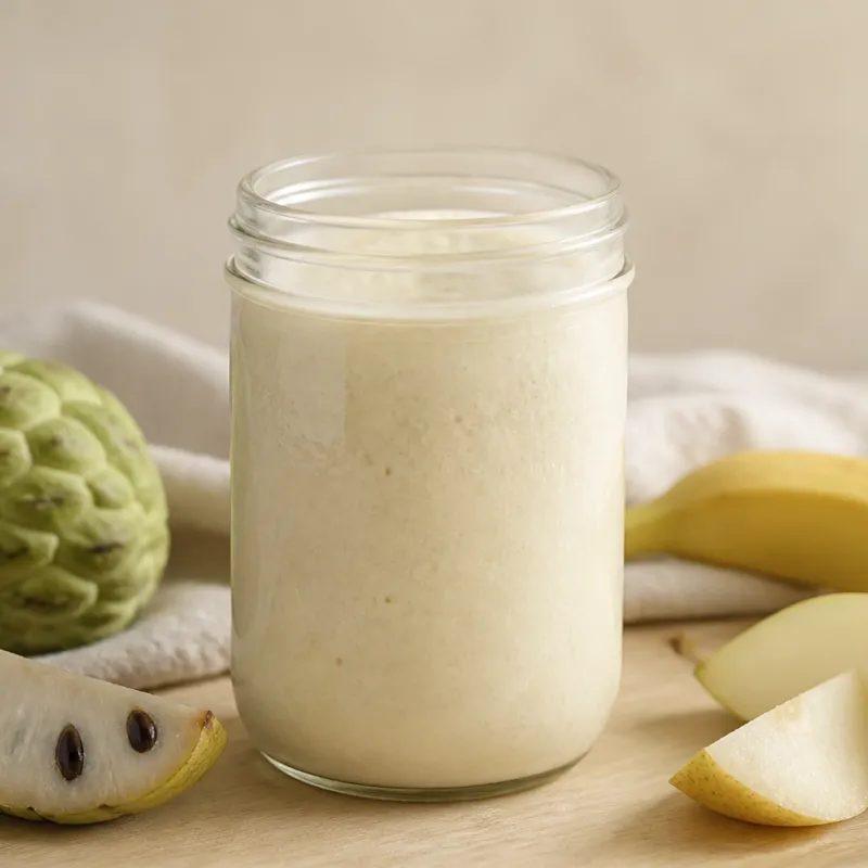 Smoothie de chirimoya y yogur con coco