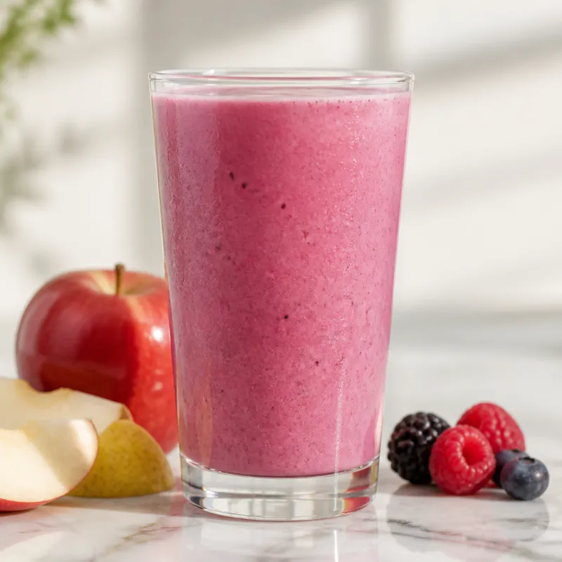 Chilled Apple Berry Smoothie with Coconut Milk