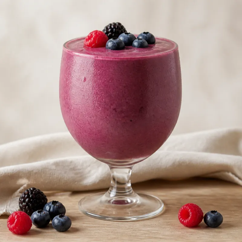 Smoothie de coco y frutos rojos