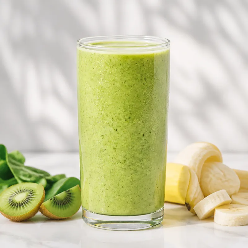Smoothie de coco y kiwi con plátano