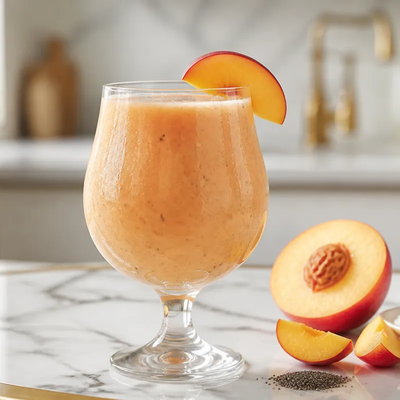 Coconut Nectarine Smoothie with Chia Seeds