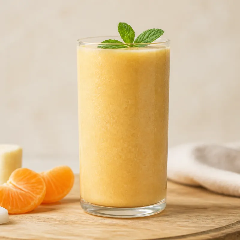 Smoothie de coco y mandarina