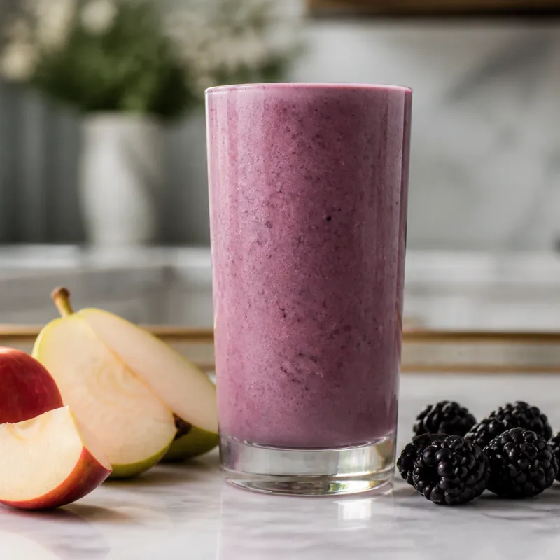 Creamy Apple Blackberry Smoothie with Coconut Milk