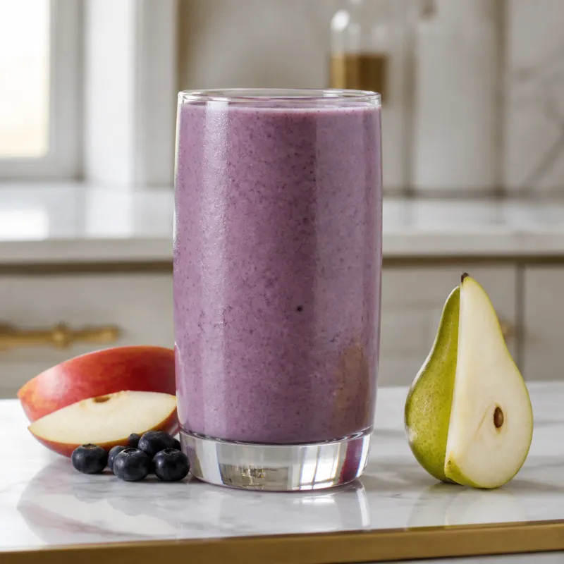 Creamy Apple Blueberry Smoothie with Coconut Milk