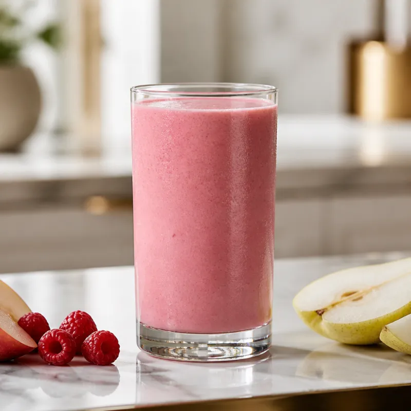 Creamy Apple Raspberry Smoothie with Coconut Milk