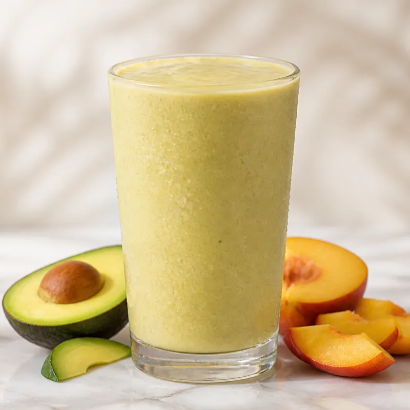 Creamy Avocado Nectarine Smoothie with Coconut Milk