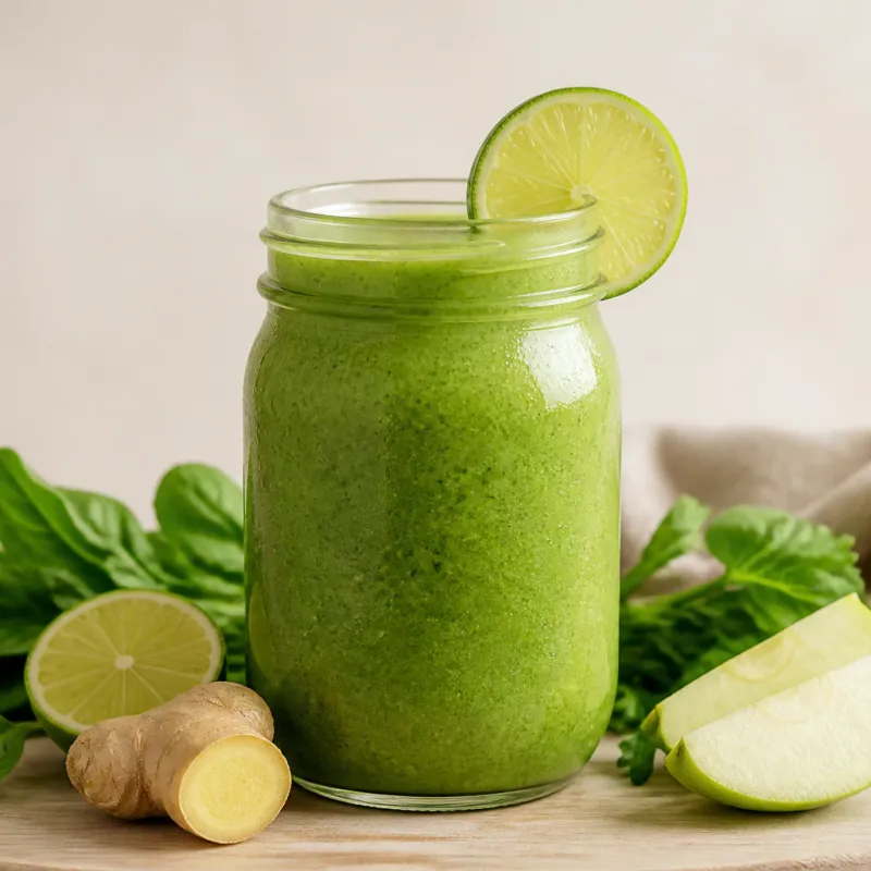Dandelion Ginger Smoothie with Lime
