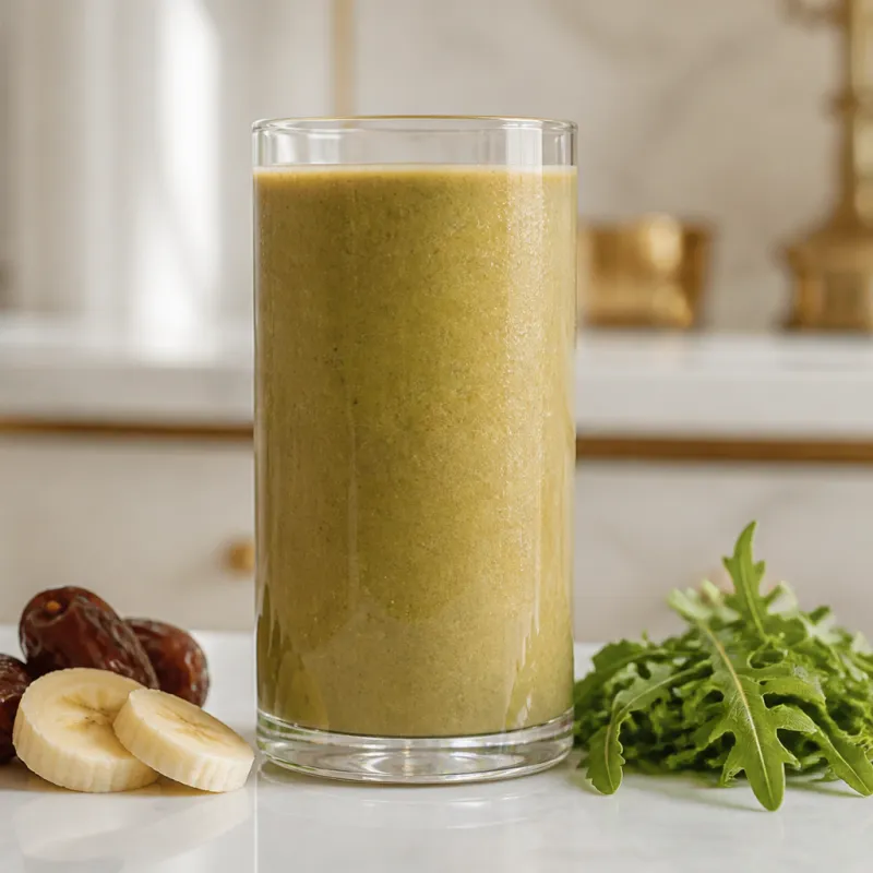Smoothie de dátiles con rúcula