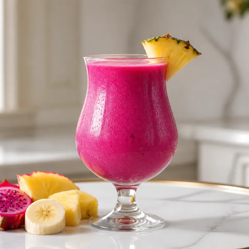 Dragon Fruit Pineapple Smoothie with Banana