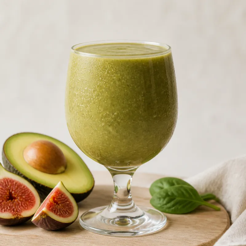 Smoothie de higos y aguacate con espinacas