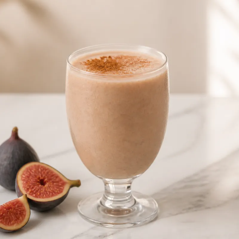 Smoothie de higos y yogur con canela y leche de coco