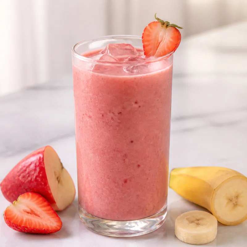 Strawberry Apple Smoothie with Banana