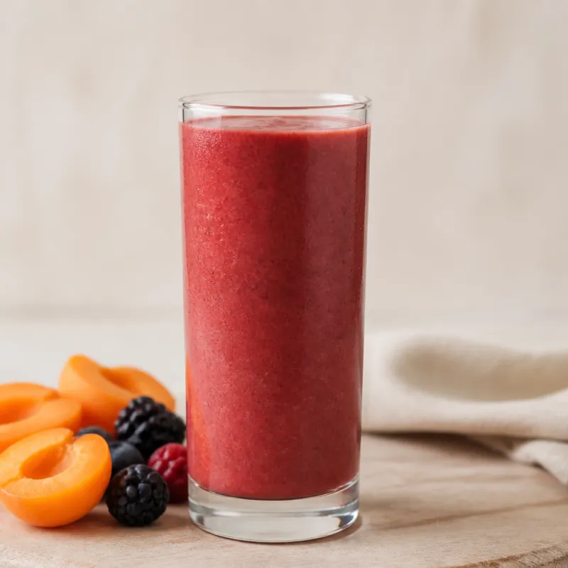 Smoothie de frutos rojos y albaricoque