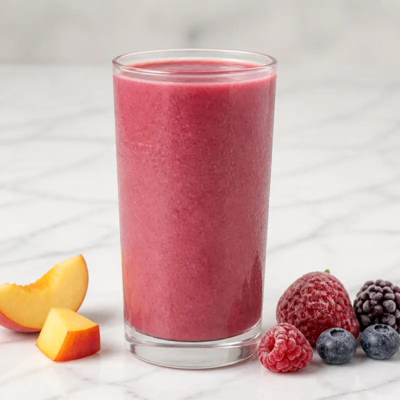 Smoothie de frutos rojos y nectarina