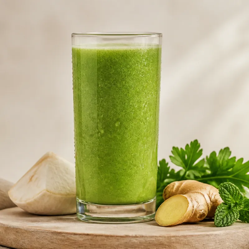 Ginger Coconut Smoothie with Parsley