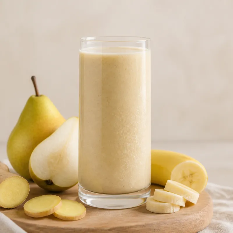 Smoothie de jengibre con peras