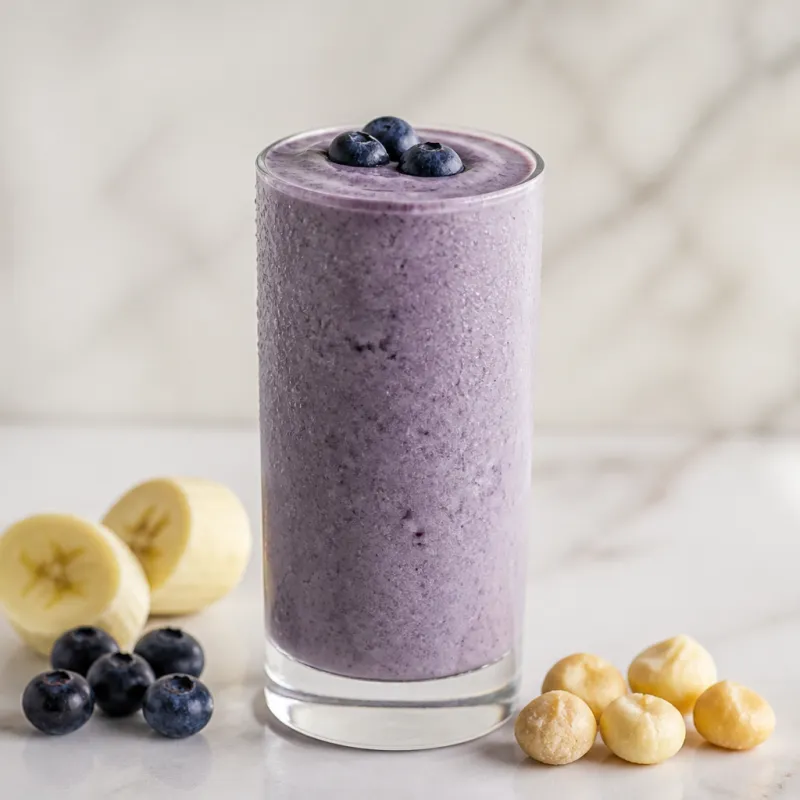 Smoothie de desayuno del buen humor con macadamia