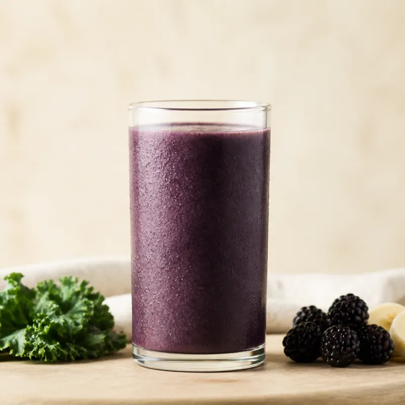 Kale Blackberry Smoothie with Coconut Water