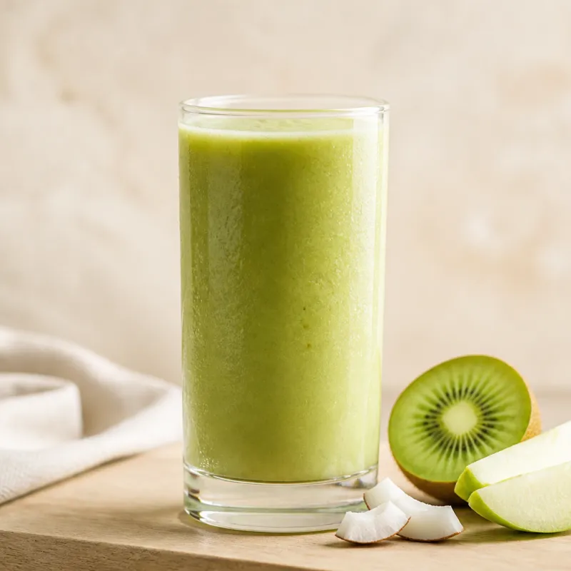 Kiwi-Kokos-Smoothie mit grünem Apfel