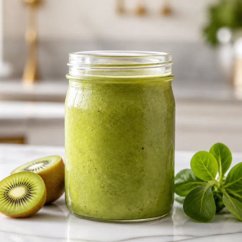 Smoothie de kiwi y canónigos