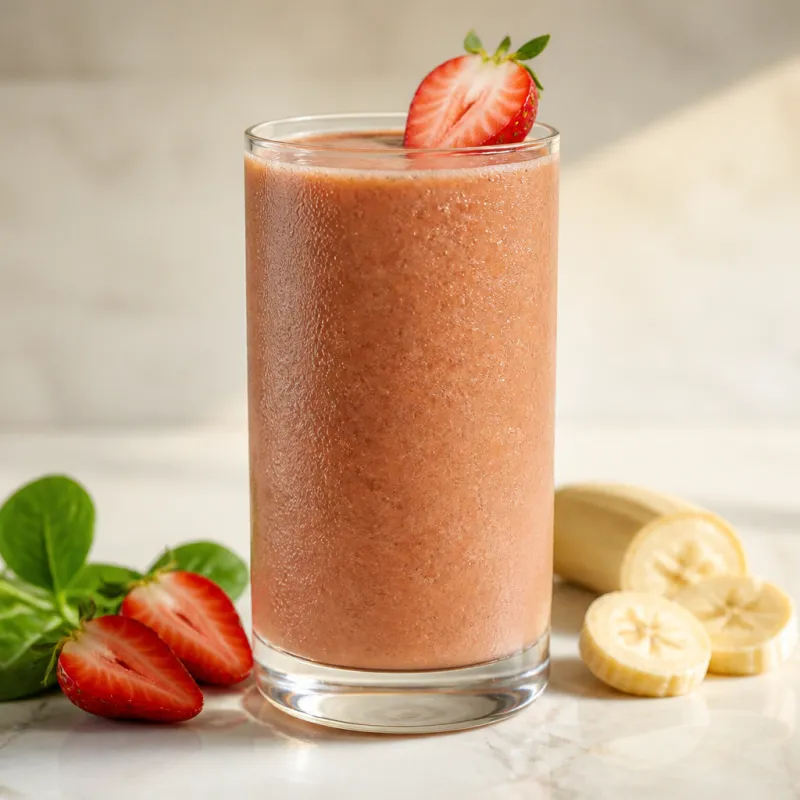 Smoothie de canónigos y fresas