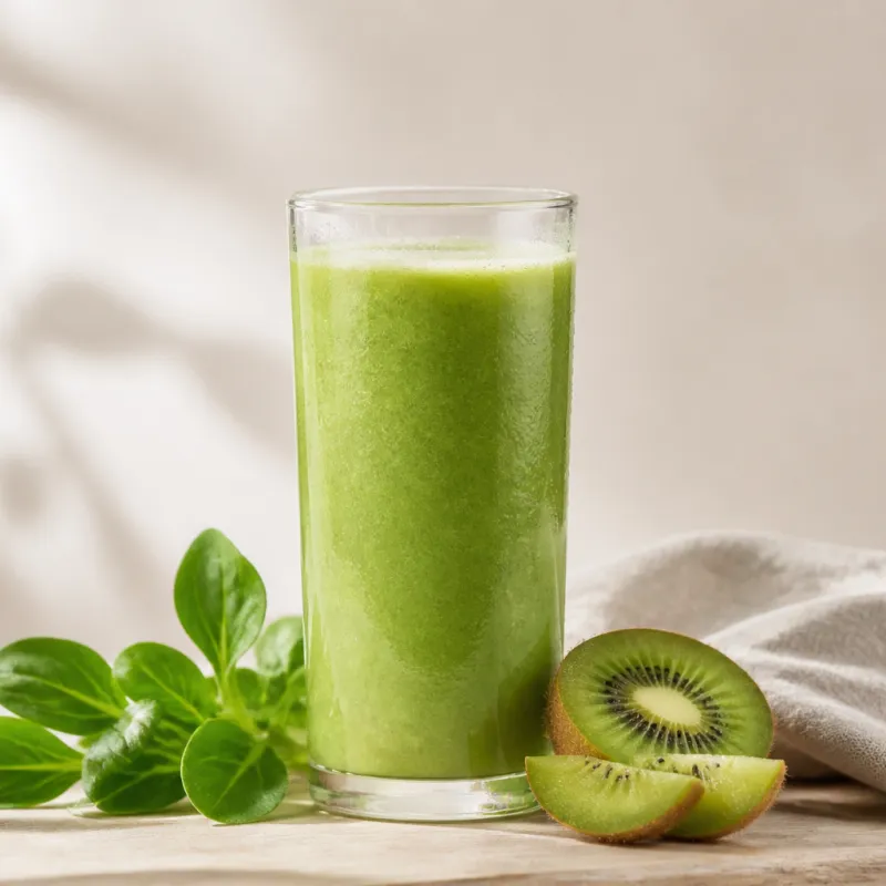 Smoothie de canónigos y kiwi