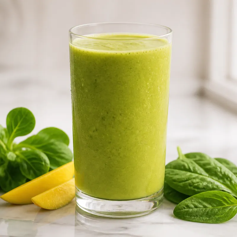 Lamb's Lettuce Mango Smoothie with Coconut Water